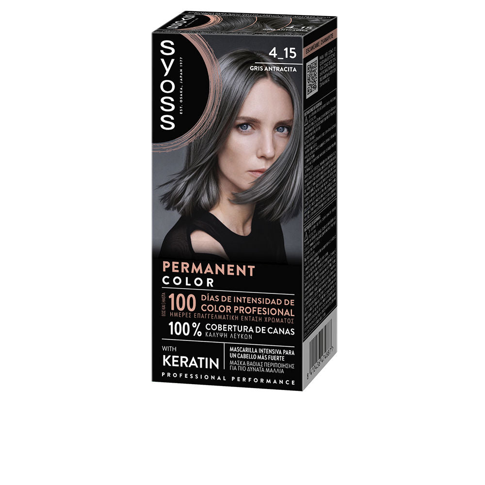 SYOSS PERMANENT COLOR #4.15-Gris Antracita 1 u