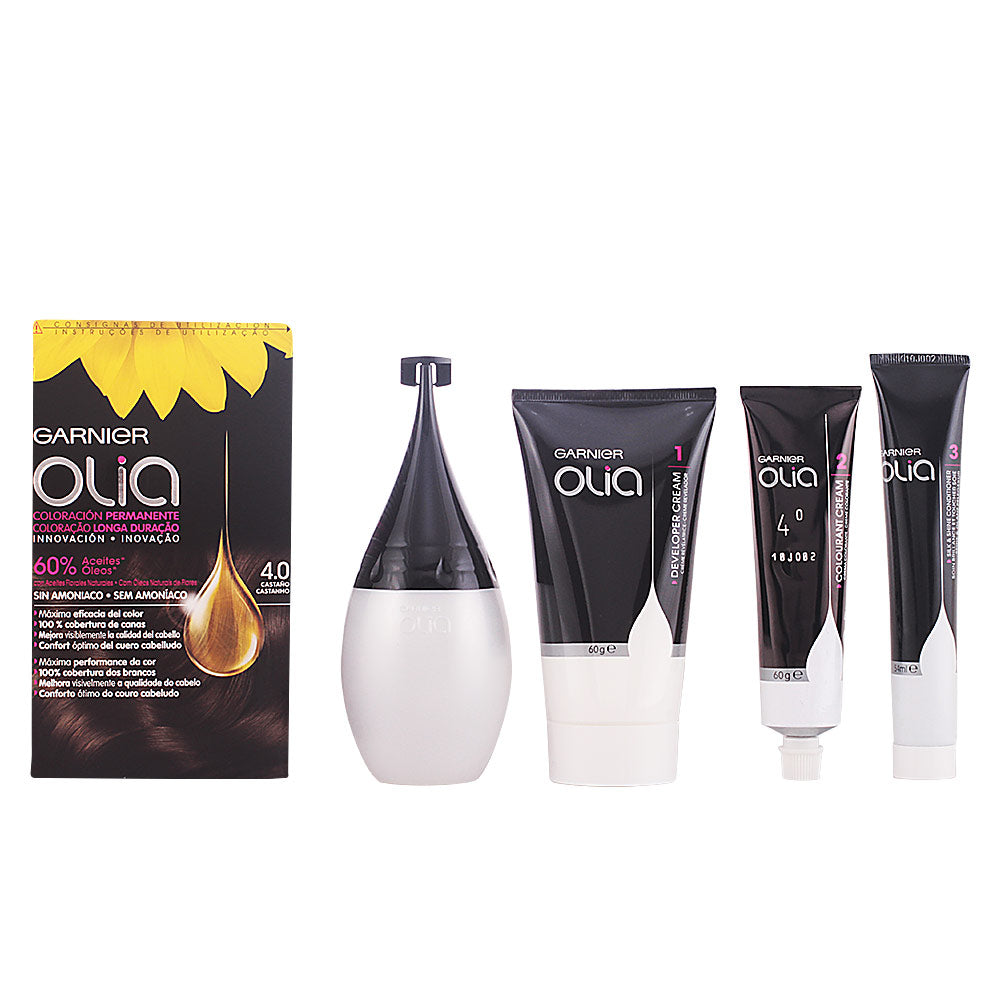 GARNIER OLIA coloración permanente sin amoniaco #4.0-castaño 1 u