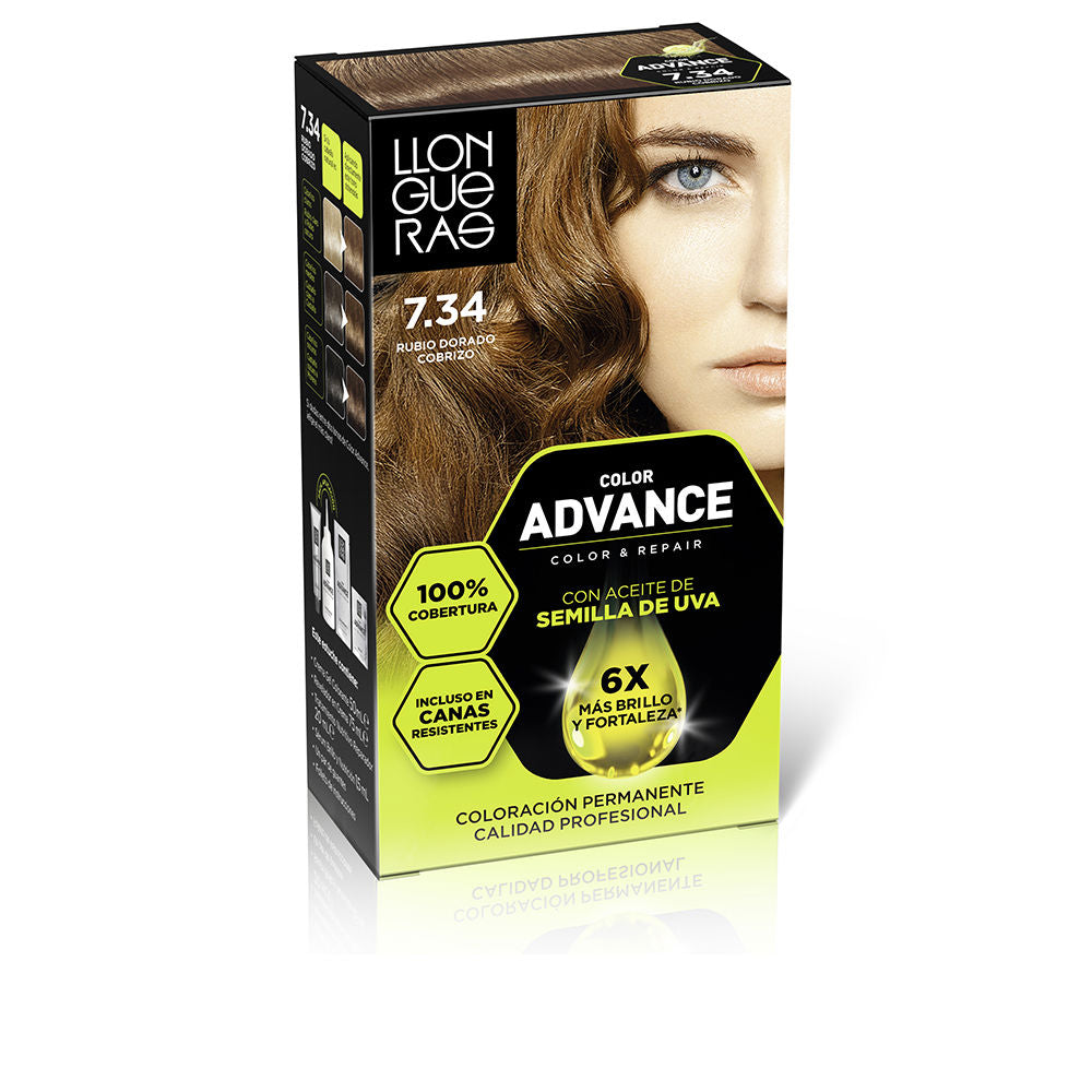 LLONGUERAS COLOR ADVANCE #7,34-rubio dorado cobrizo 1 u