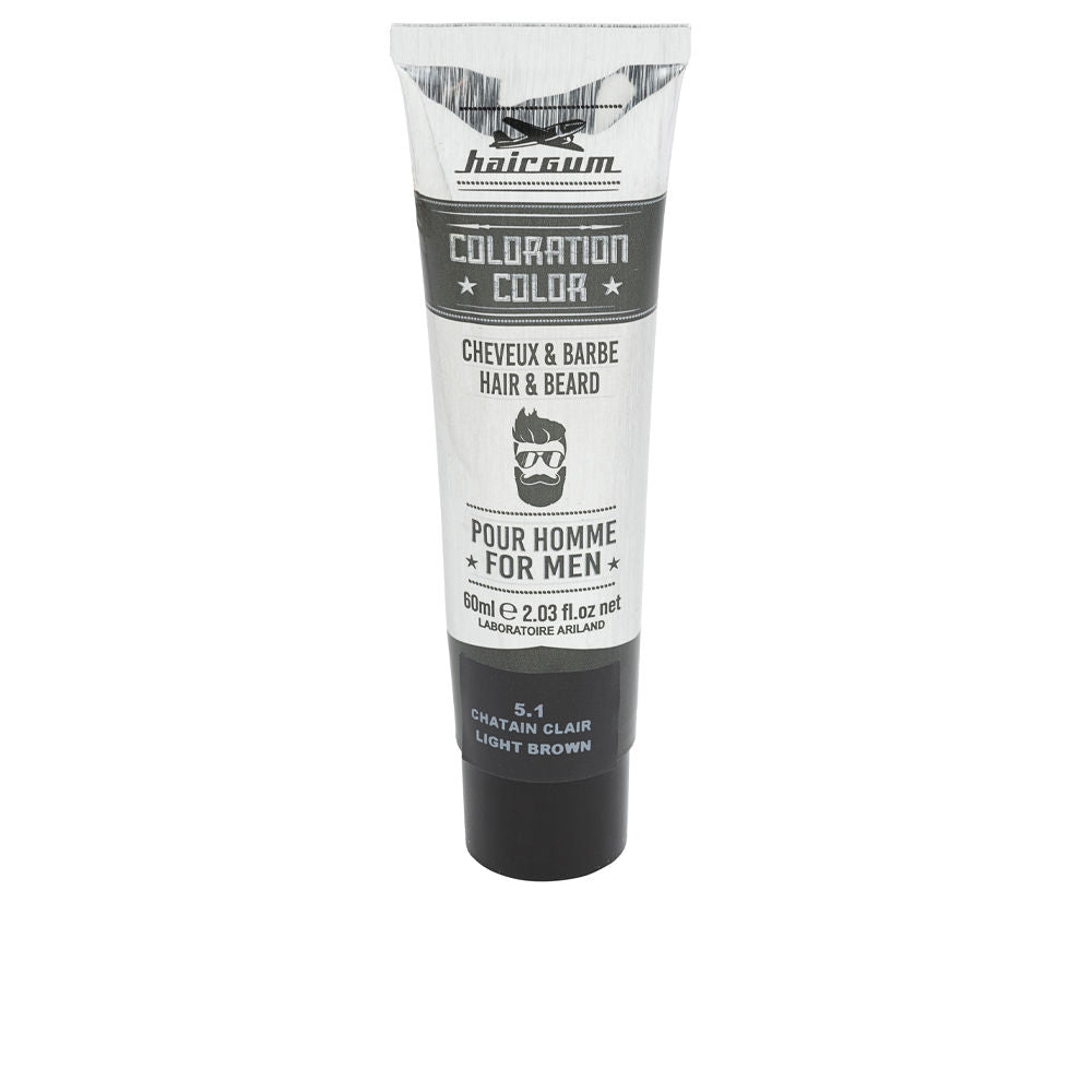 HAIRGUM COLORATION beard and hair dye #5.1-Light Brown 60 gr