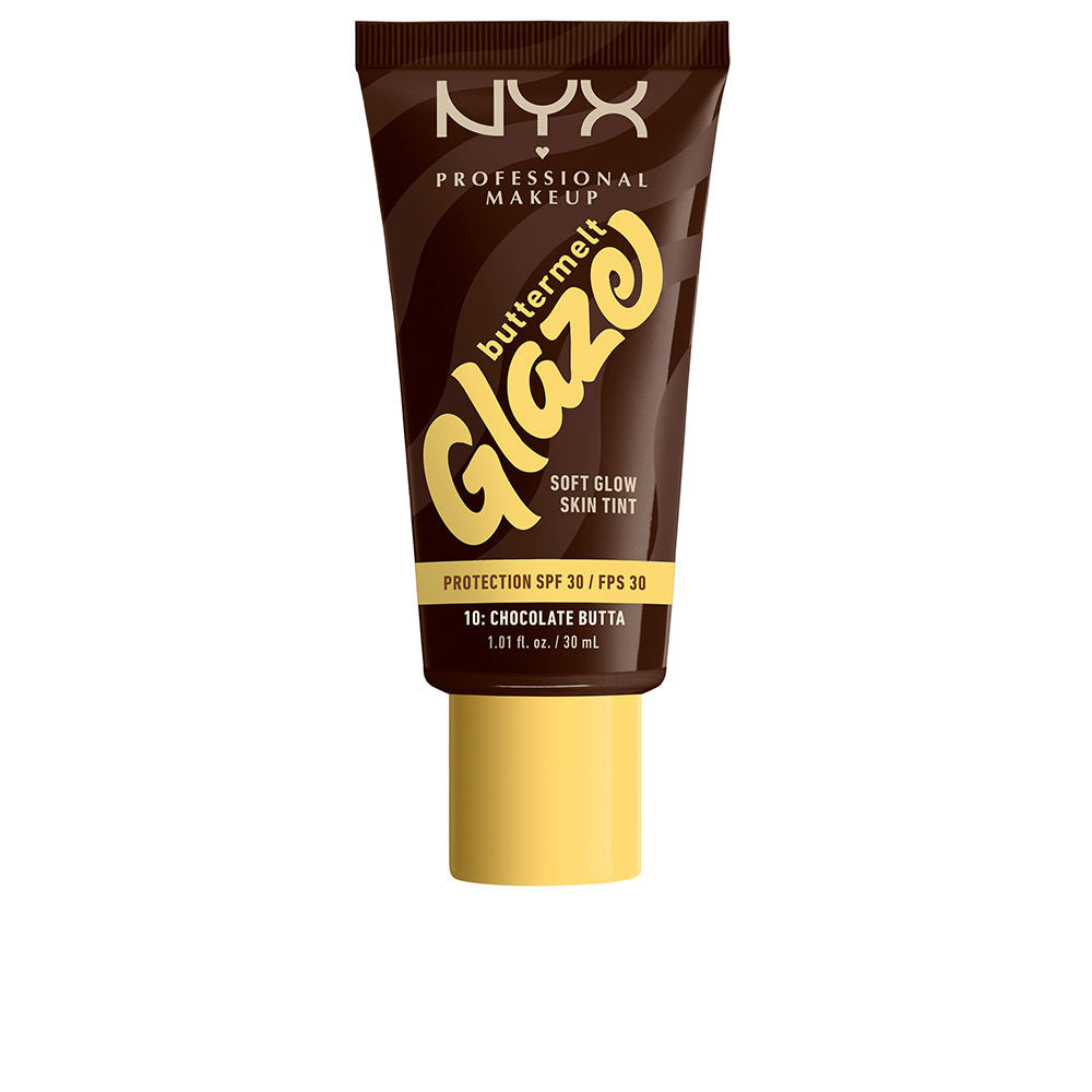 NYX PROFESSIONAL MAKE UP BUTTERMELT GLAZE sunscreen tint + SPF30 #10-Chocolate Butta 30 ml