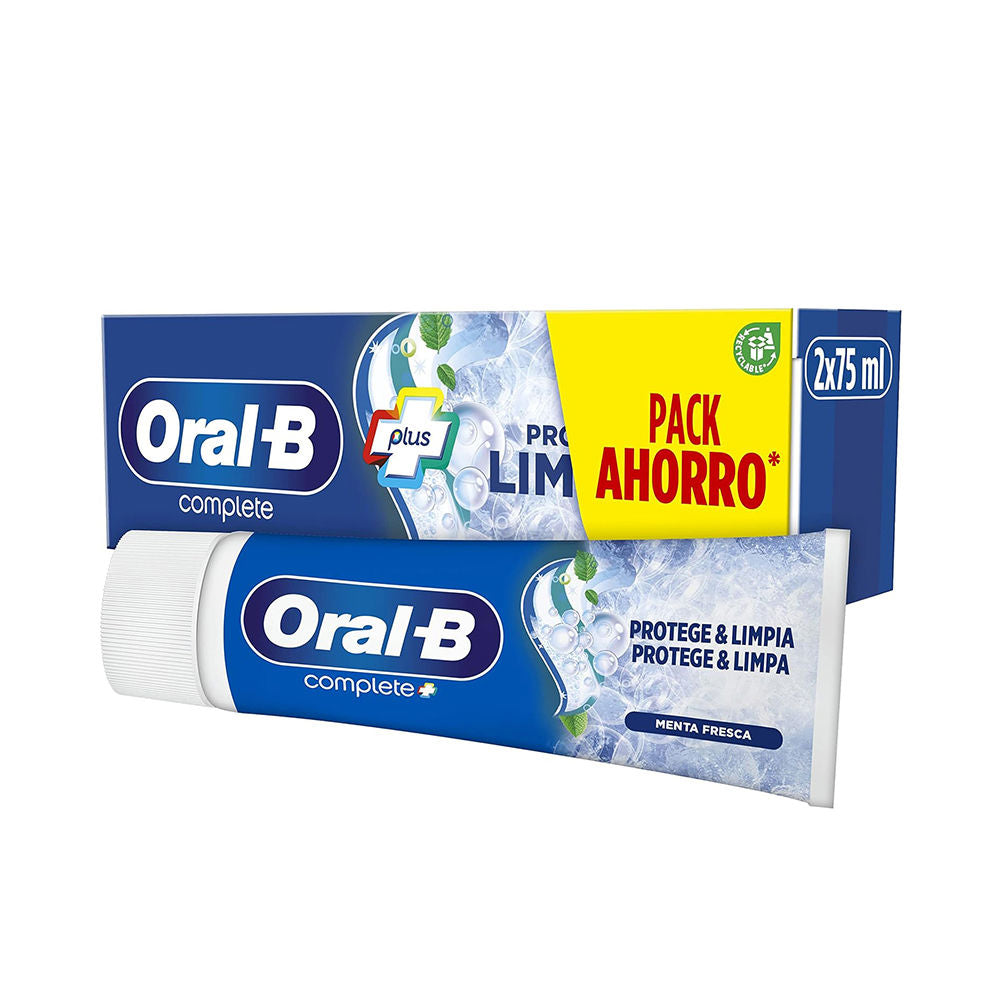 ORAL-B COMPLETE PLUS dentífrico protege & limpia pack 2 x 75 ml