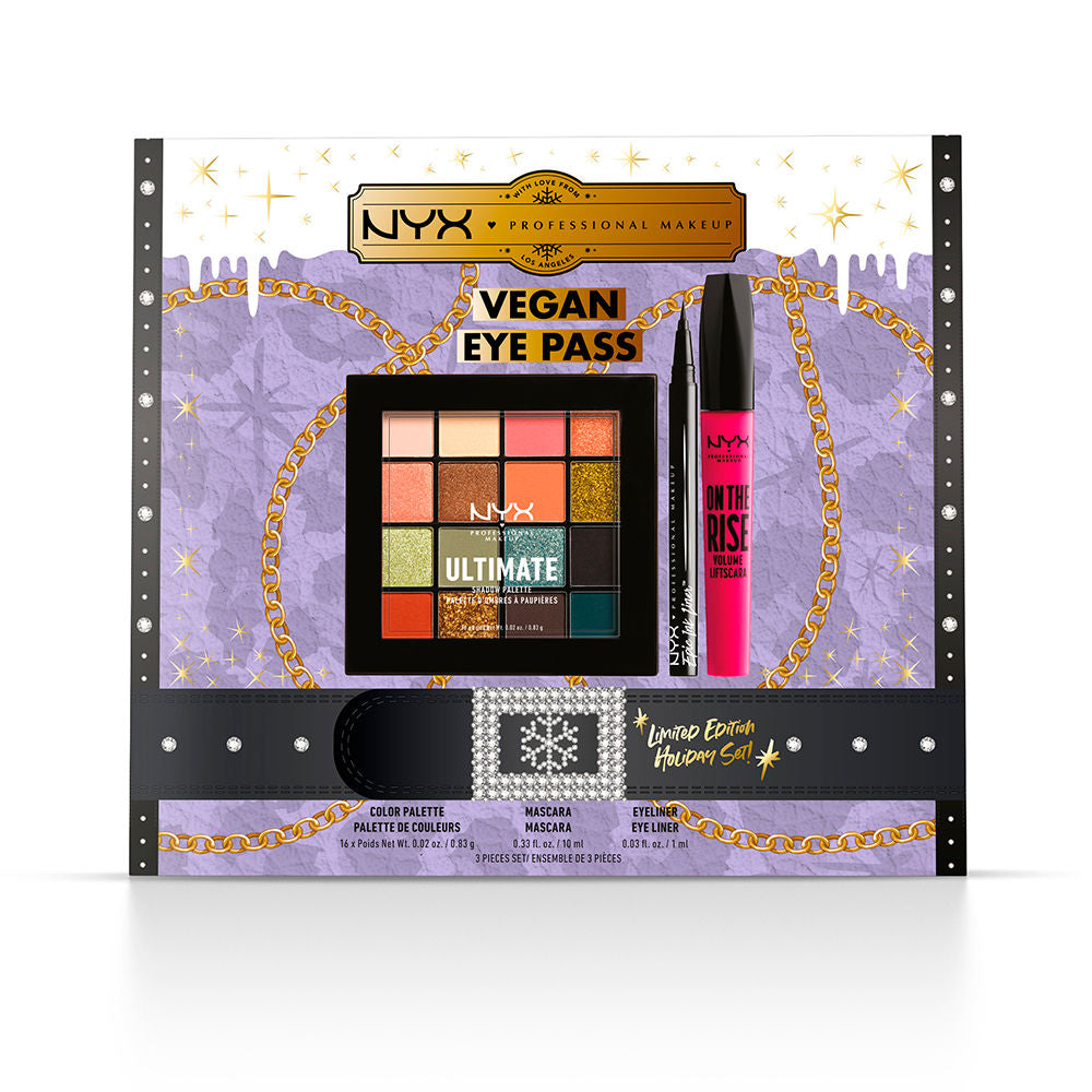 NYX PROFESSIONAL MAKE UP VEGAN EYE PASS LIMITED EDITION set 3 pz