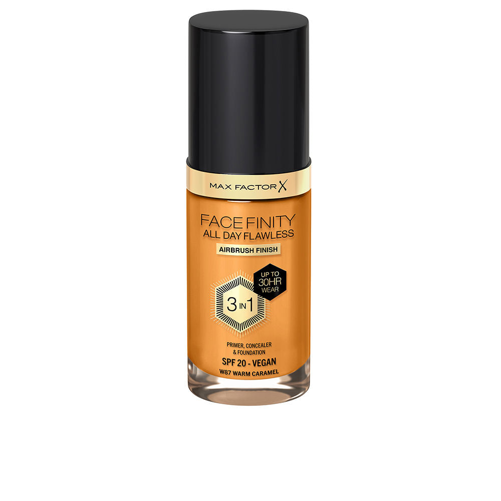 MAX FACTOR FACEFINITY ALL DAY FLAWLESS 3 IN 1 foundation #87-warm caramel 30 ml