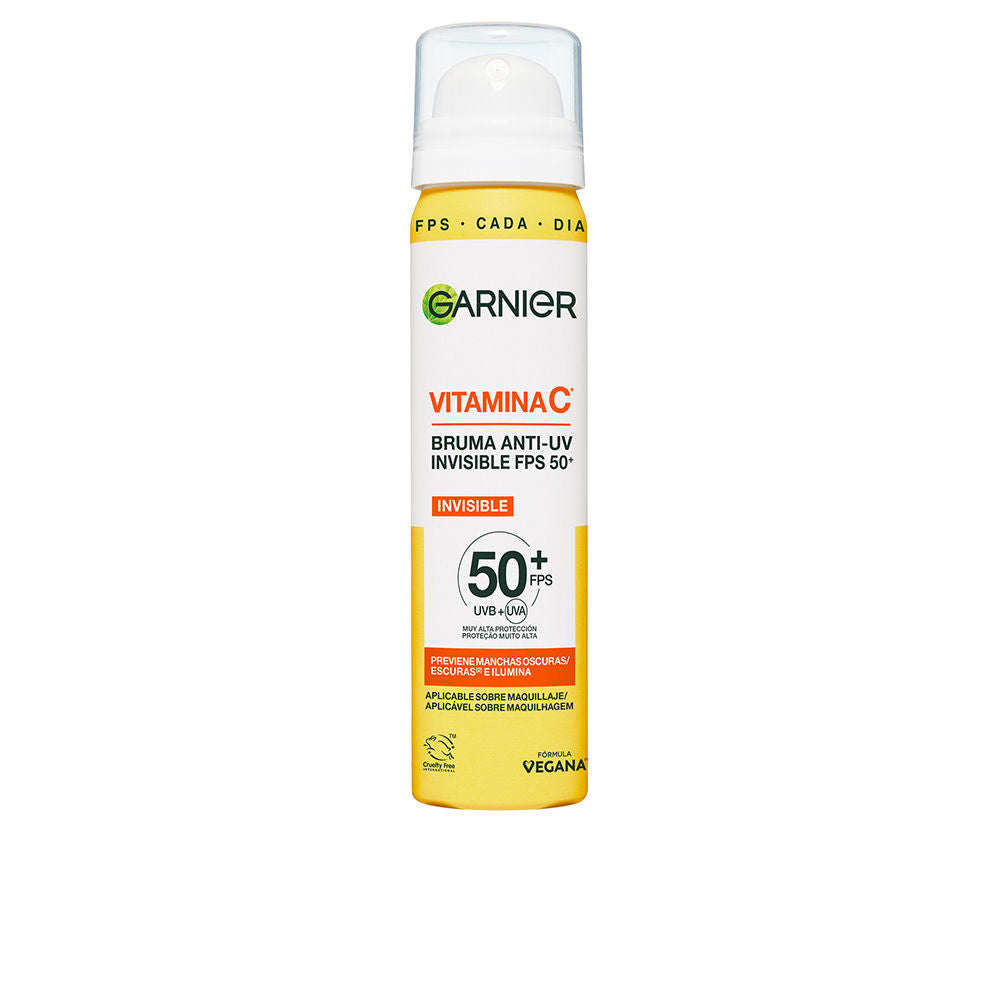 GARNIER Vitamin C invisible anti-UV mist SPF 50+ prevents dark spots and brightens 75 ml