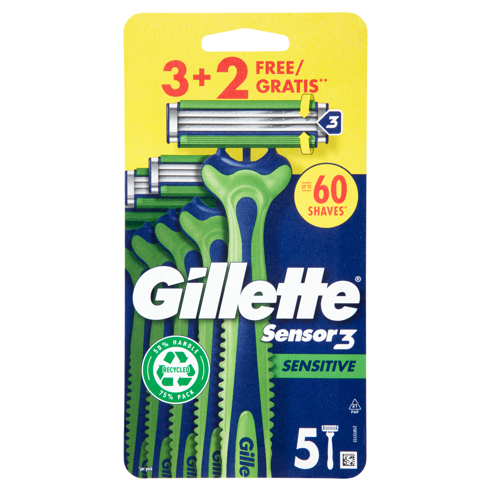 GILLETTE SENSOR3 SENSITIVE disposable razor blades 5 units