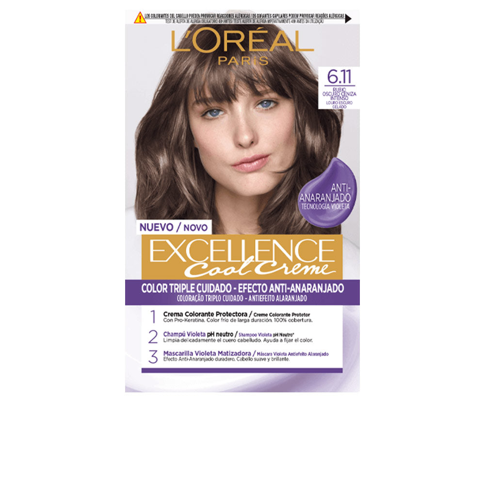 L'ORÉAL PARIS EXCELLENCE COOL dye #6.11-dark ash blonde 192 ml