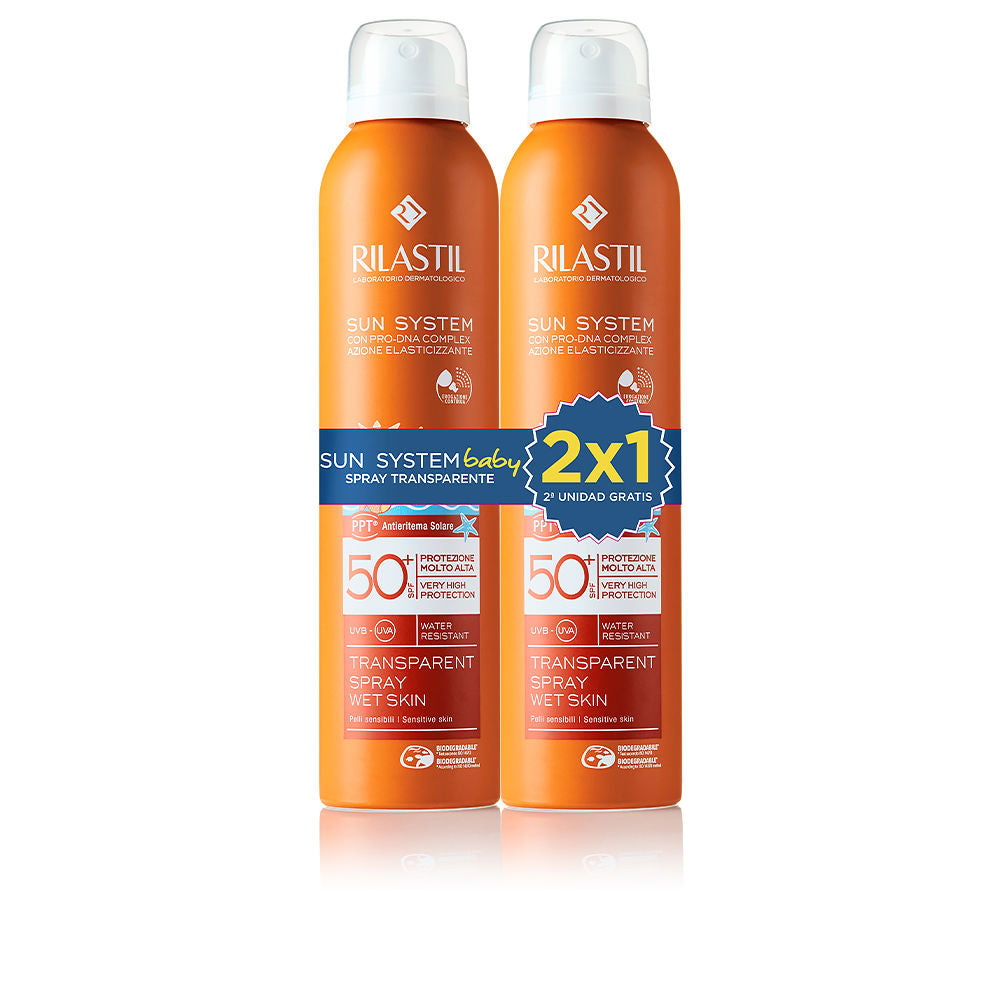 RILASTIL SUN SYSTEM 50+ BABY SPRAY TRANSPARENTE PACK 2 x 200 ml