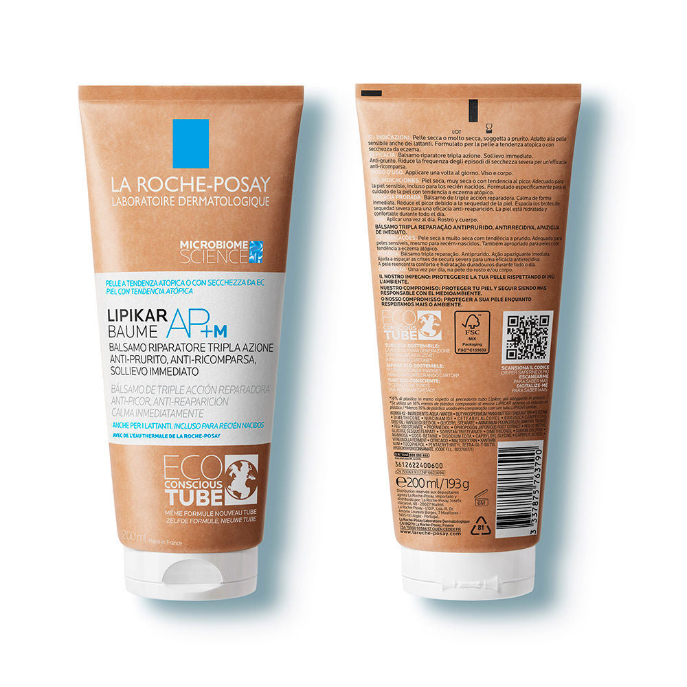 LA ROCHE POSAY LIPIKAR BAUME AP+M CARTON TUBE soothing moisturizing body balm for atopic skin 200 ml