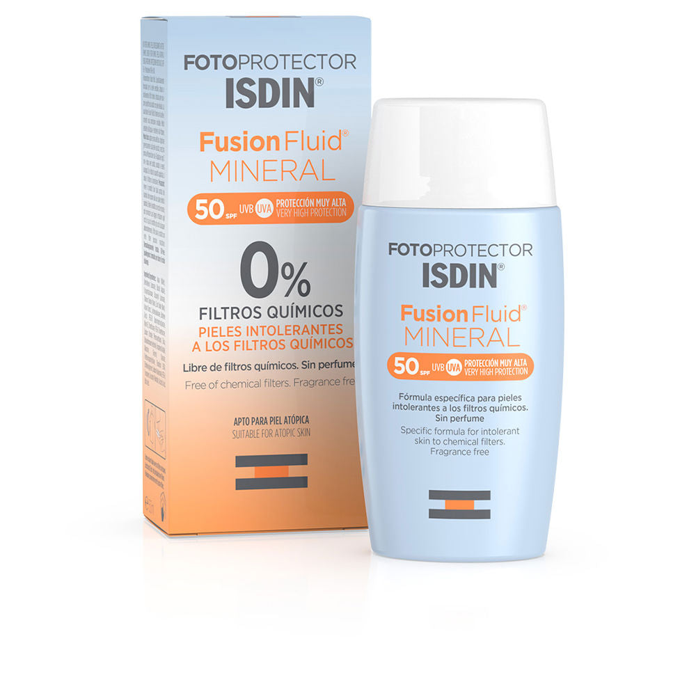 ISDIN FUSION FLUID MINERAL PHOTOPROTECTOR 0% chemical filters SPF50+ 50 ml
