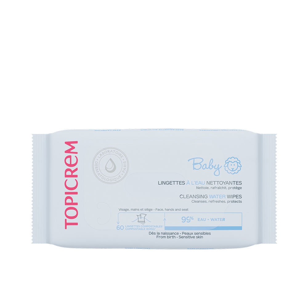 TOPICREM BABY water-based cleansing wipes 60 units