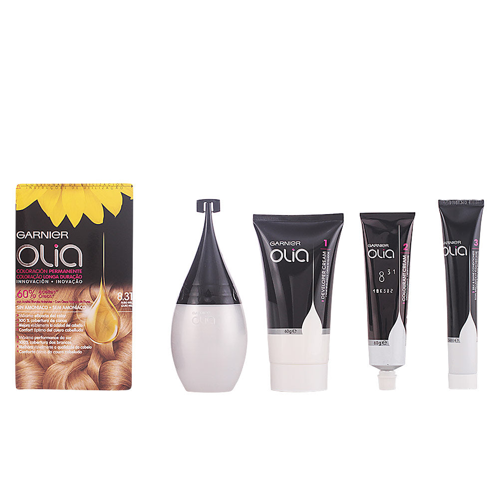 GARNIER OLIA coloración permanente sin amoniaco #8.31-rubio miel 1 u
