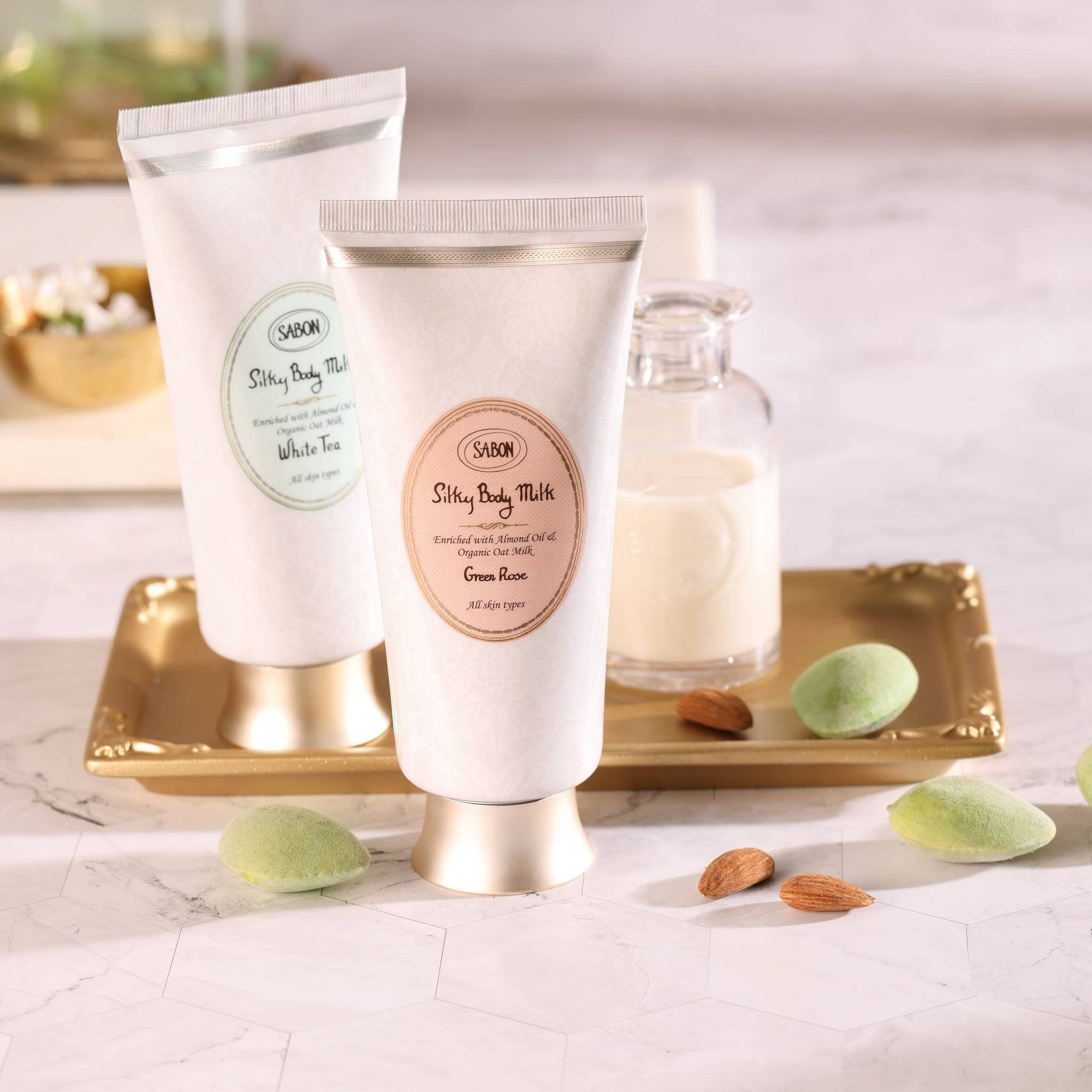 SABON SILKY body milk green rose 200 ml