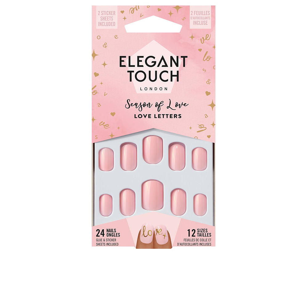 ELEGANT TOUCH LUXE LOOKS nails with glue squoval limited ed #love letters 24 u