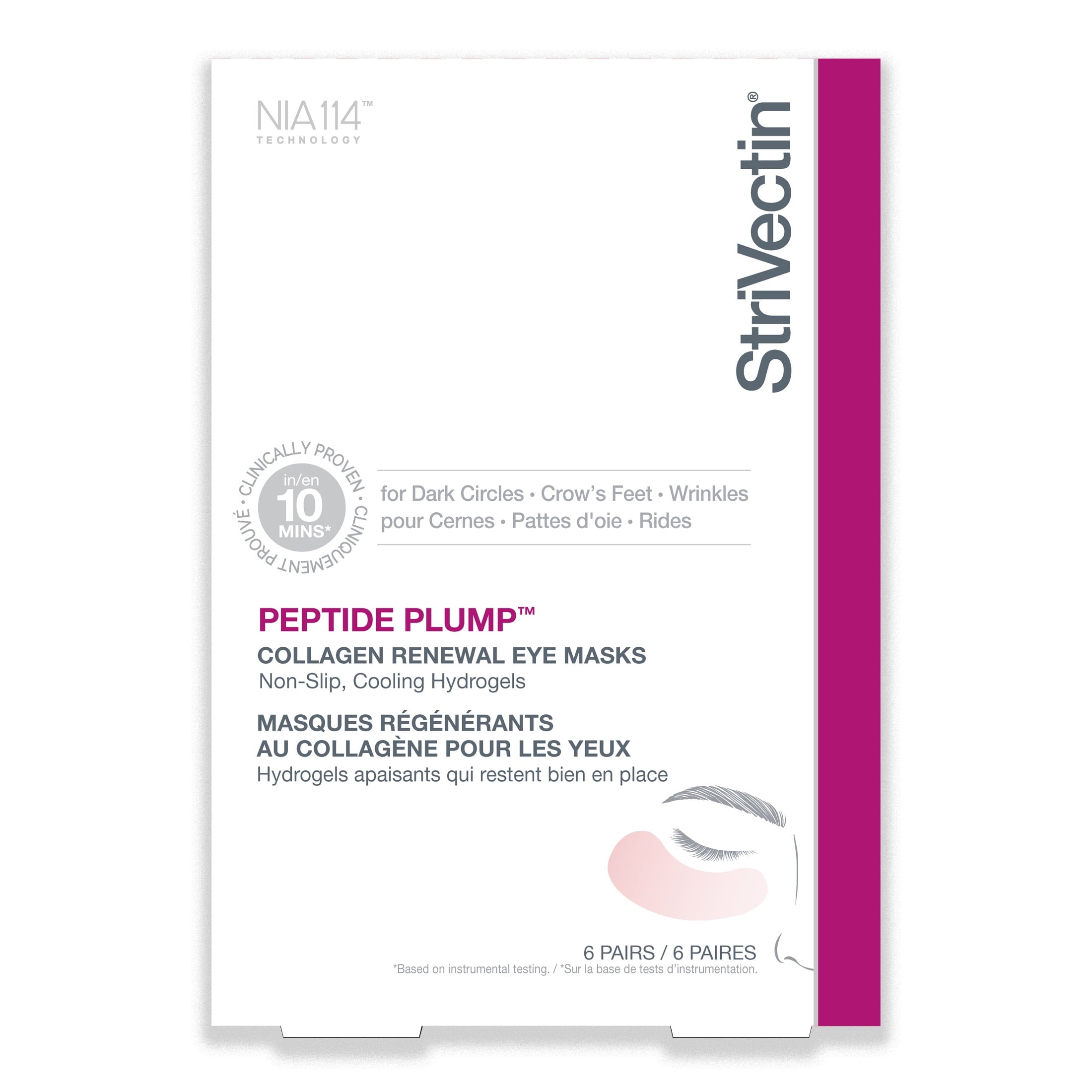 STRIVECTIN PEPTIDE PLUMP collagen eye masks 6 u