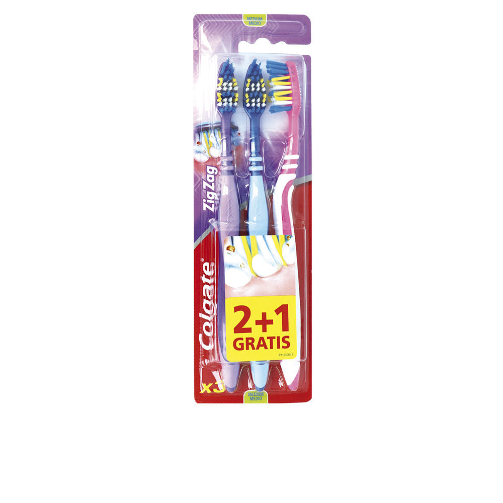 COLGATE ZIG ZAG toothbrush #medium 3 u