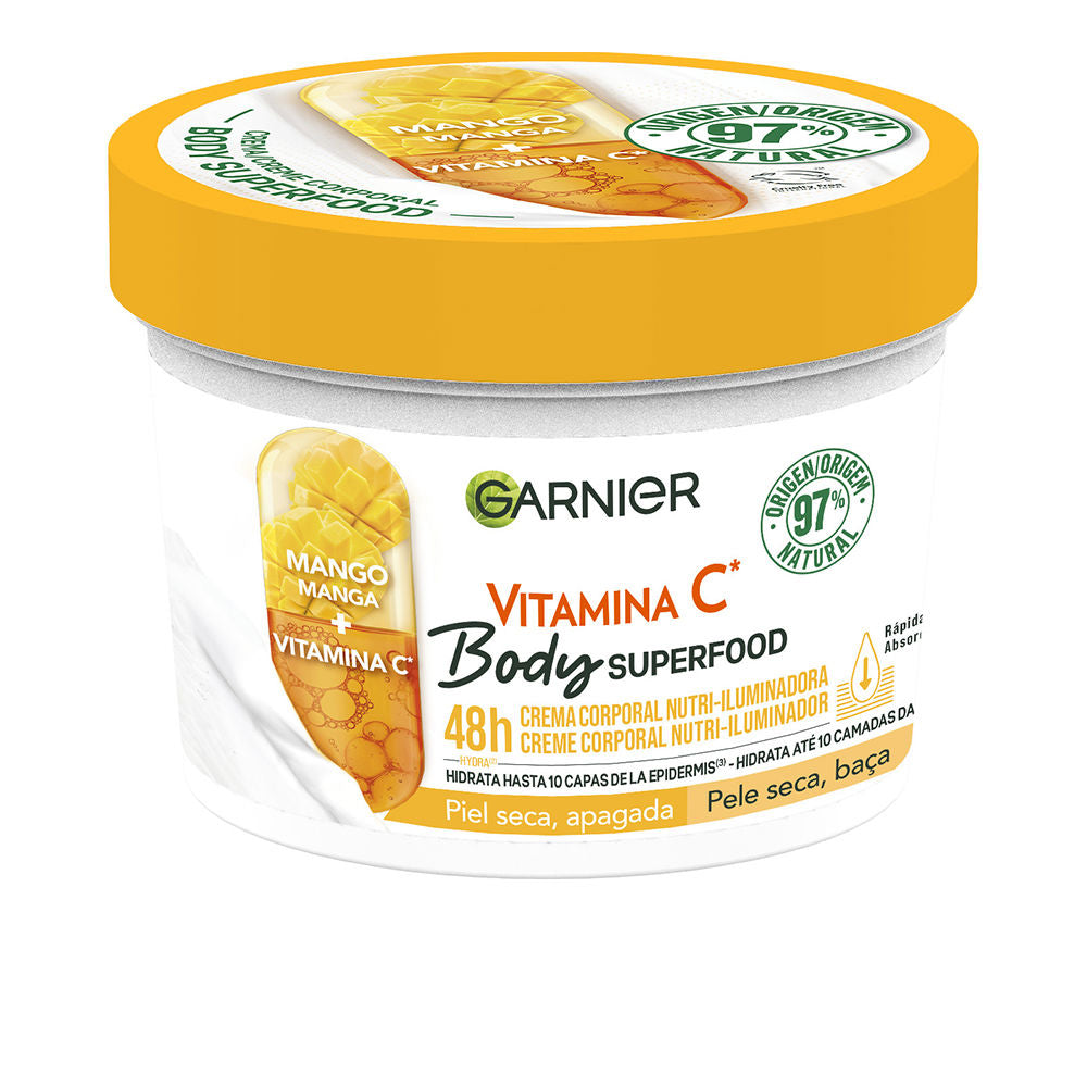 GARNIER BODY SUPERFOOD MANGO nutri-illuminating body cream for dry dull skin 380 ml