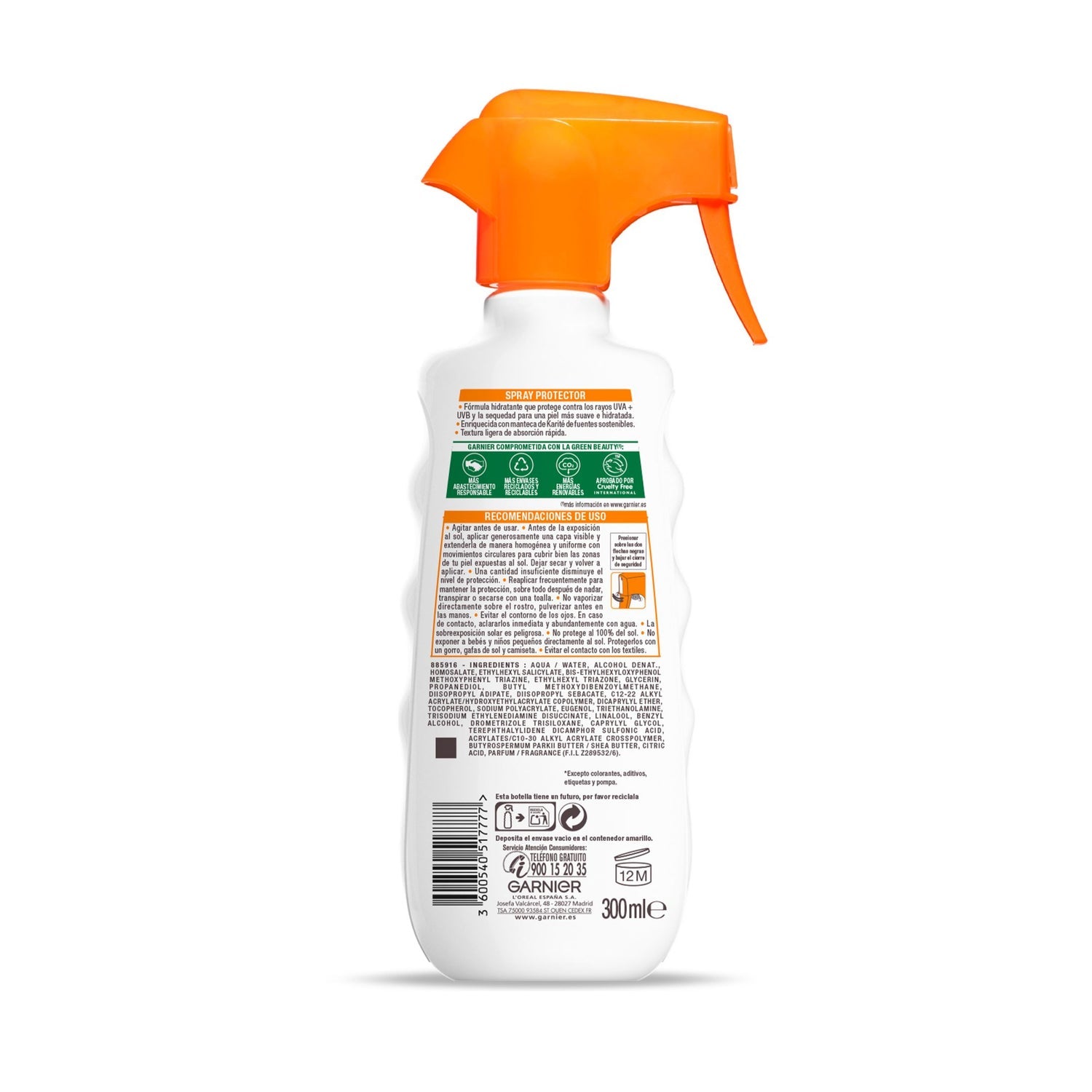 GARNIER HYDRA 24 PROTECT face and body protective spray SPF50+ 270 ml