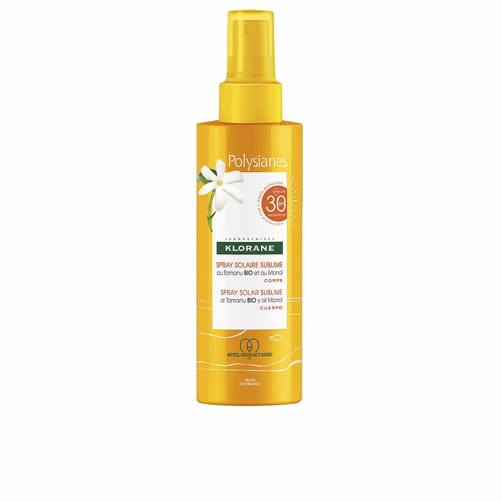 KLORANE POLYSIANES MONOÏ Y TAMANU BIO body sun spray SPF30 200 ml