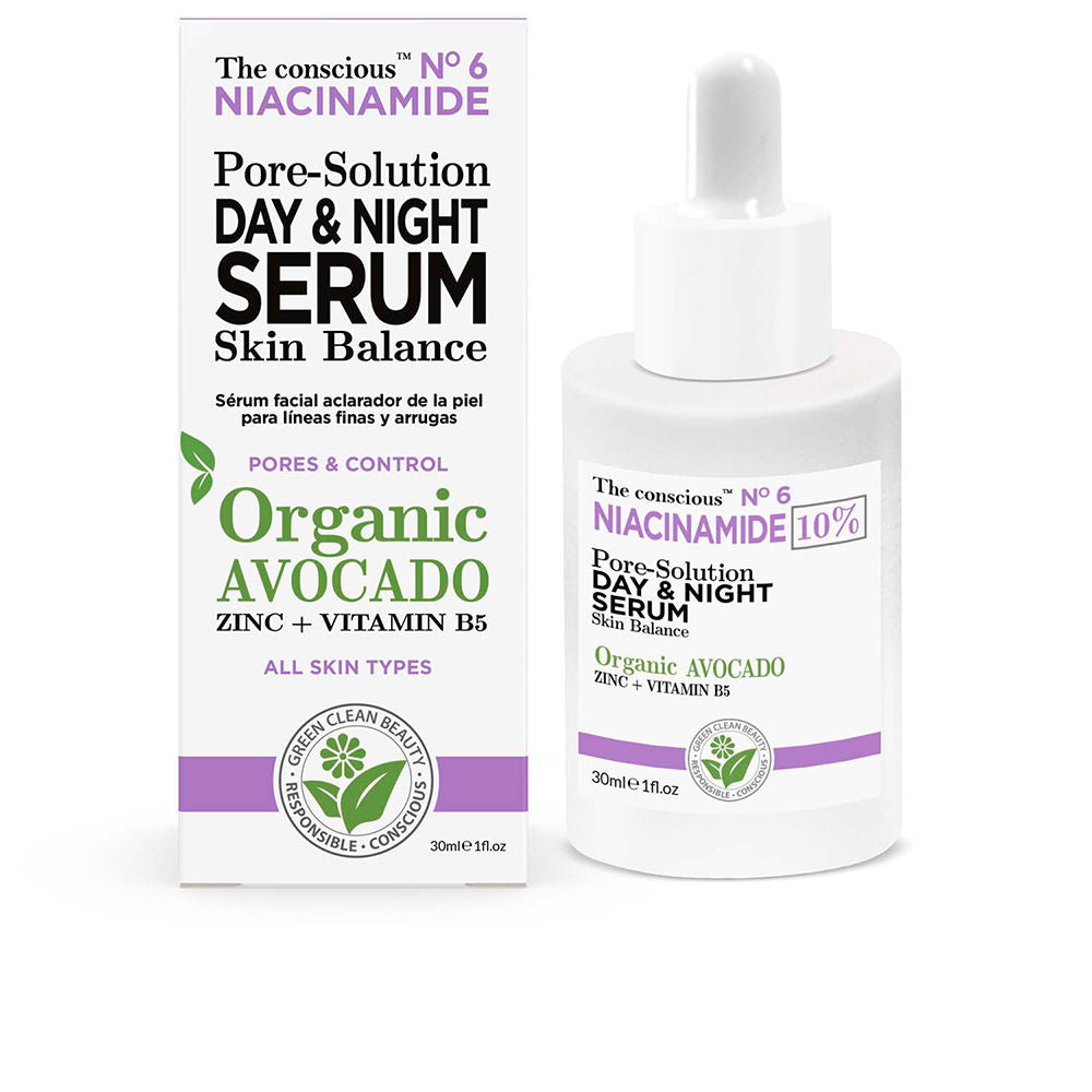 THE CONSCIOUS™ NIACINAMIDE pore-solution day & night serum organic avocado 30 ml