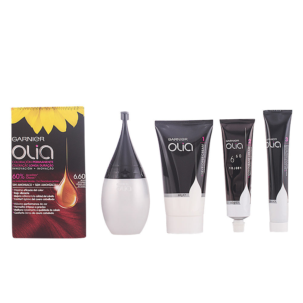 GARNIER OLIA coloración permanente sin amoniaco #6.60-rojo intenso 1 u