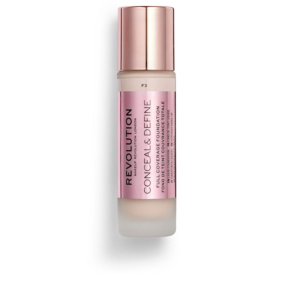 REVOLUTION MAKE UP CONCEAL & DEFINE full coverage foundation #F3
