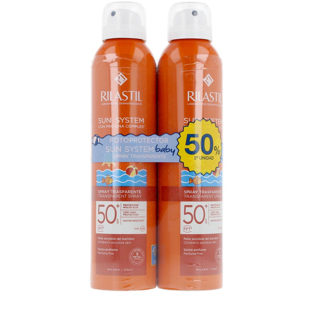 RILASTIL SUN SYSTEM SPF50+ BABY transparent spray pack 2 x 200 ml