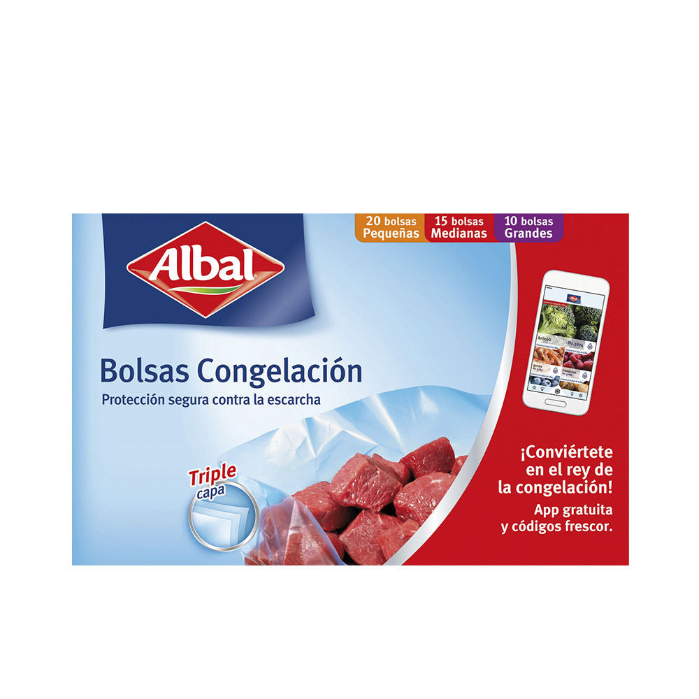 ALBAL FREEZER BAGS 3 SIZES triple layer 45 u