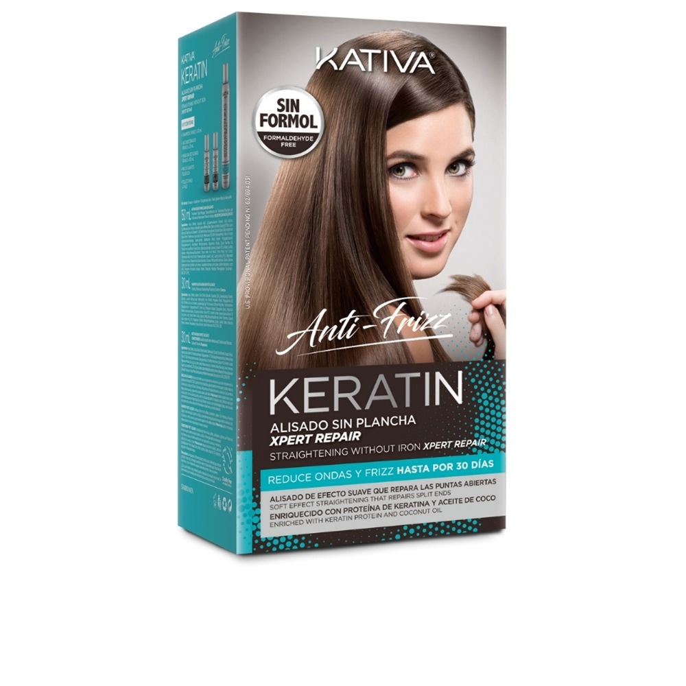 KATIVA KERATIN ANTI-FRIZZ Brazilian straightening without iron repairs ends 30 days 3 u