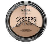 NYX PROFESSIONAL MAKE UP 3 STEPS TO SCULPT face sculpting palette #fair 5 gr