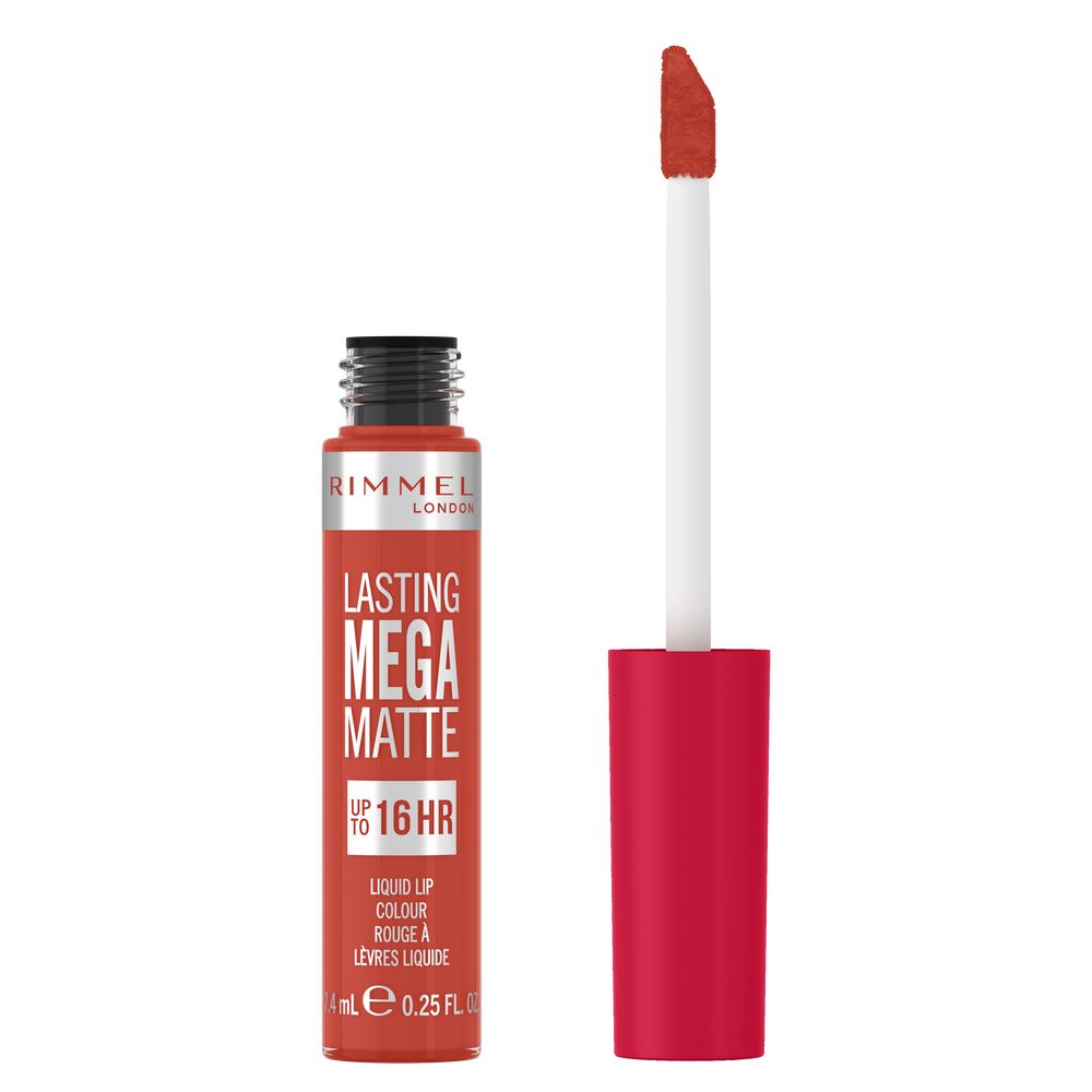 RIMMEL LONDON LASTING MEGA MATTE liquid lip color #920-scarlet flames 7.4ml