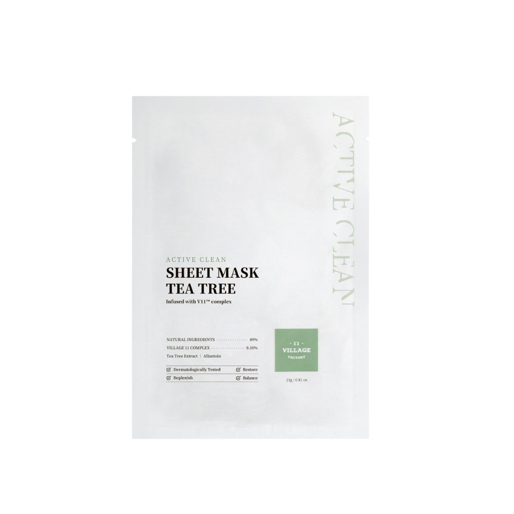 VILLAGE 11 ACTIVE CLEAN sheet mask tea tree 23 gr