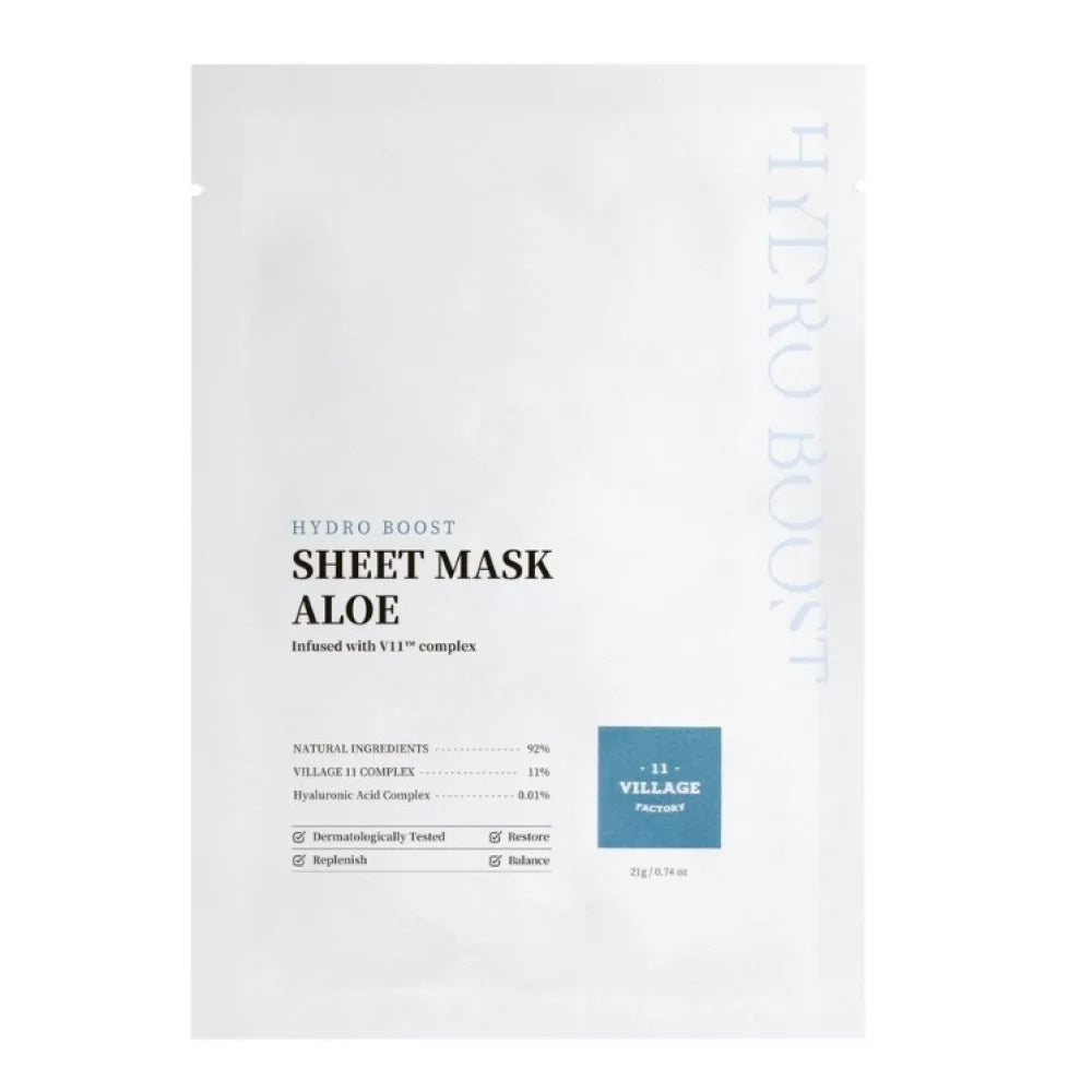 VILLAGE 11 HYDRO BOOST sheet mask aloe 21 gr