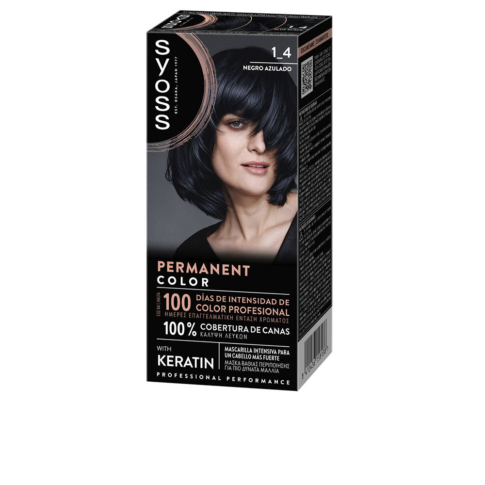 SYOSS PERMANENT COLOR #1.4-Negro Azulado 1 u