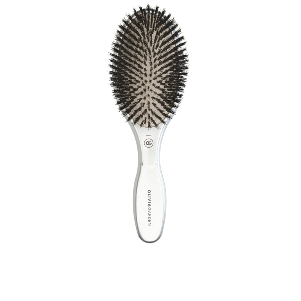 OLIVIA GARDEN EXPERT CARE OVAL Boar&amp;Nylon Bristles Silver 1 u