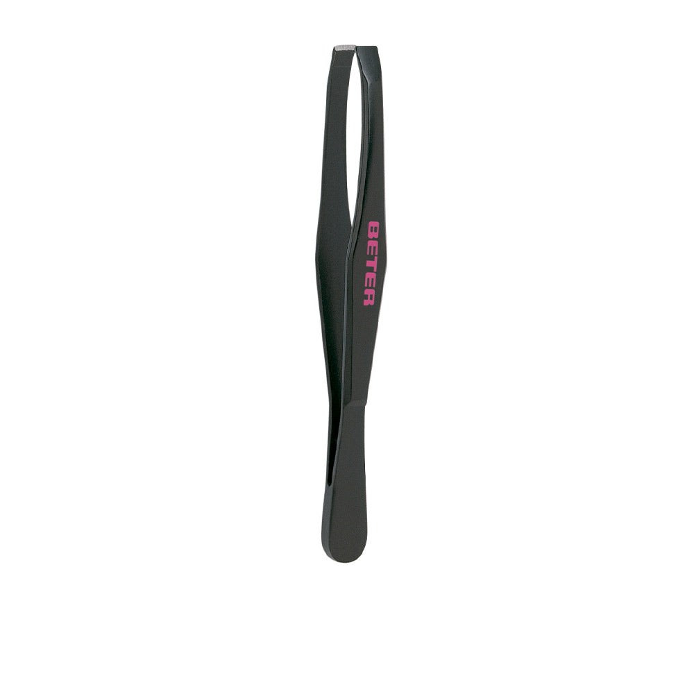 BETER PINZA depilar punta recta acero negro 1 u