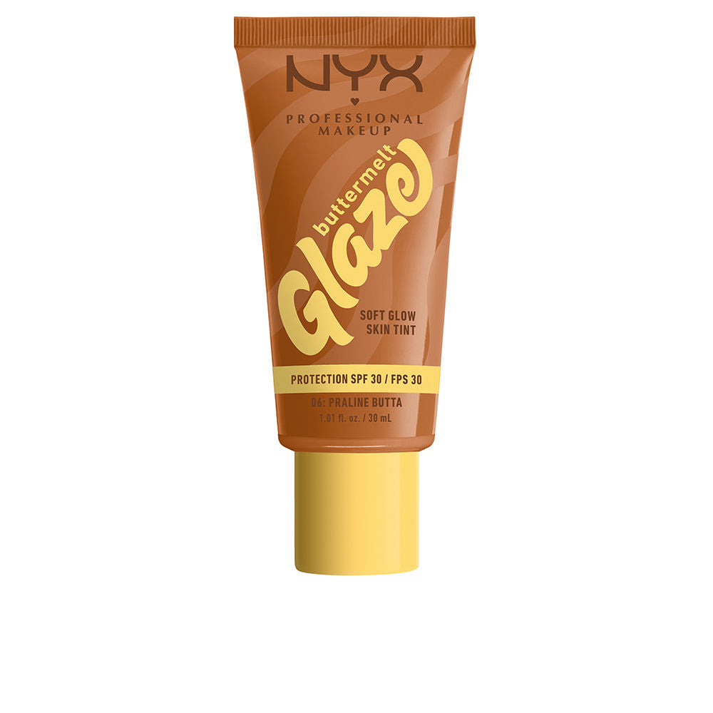 NYX PROFESSIONAL MAKE UP BUTTERMELT GLAZE sunscreen tint + SPF30 #06-Praline Butta 30 ml