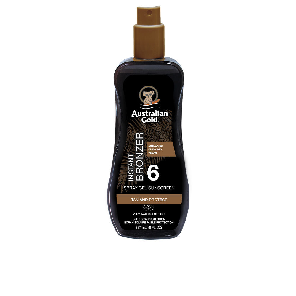 AUSTRALIAN GOLD SUNSCREEN SPF6 spray gel with instant bronzer 237 ml