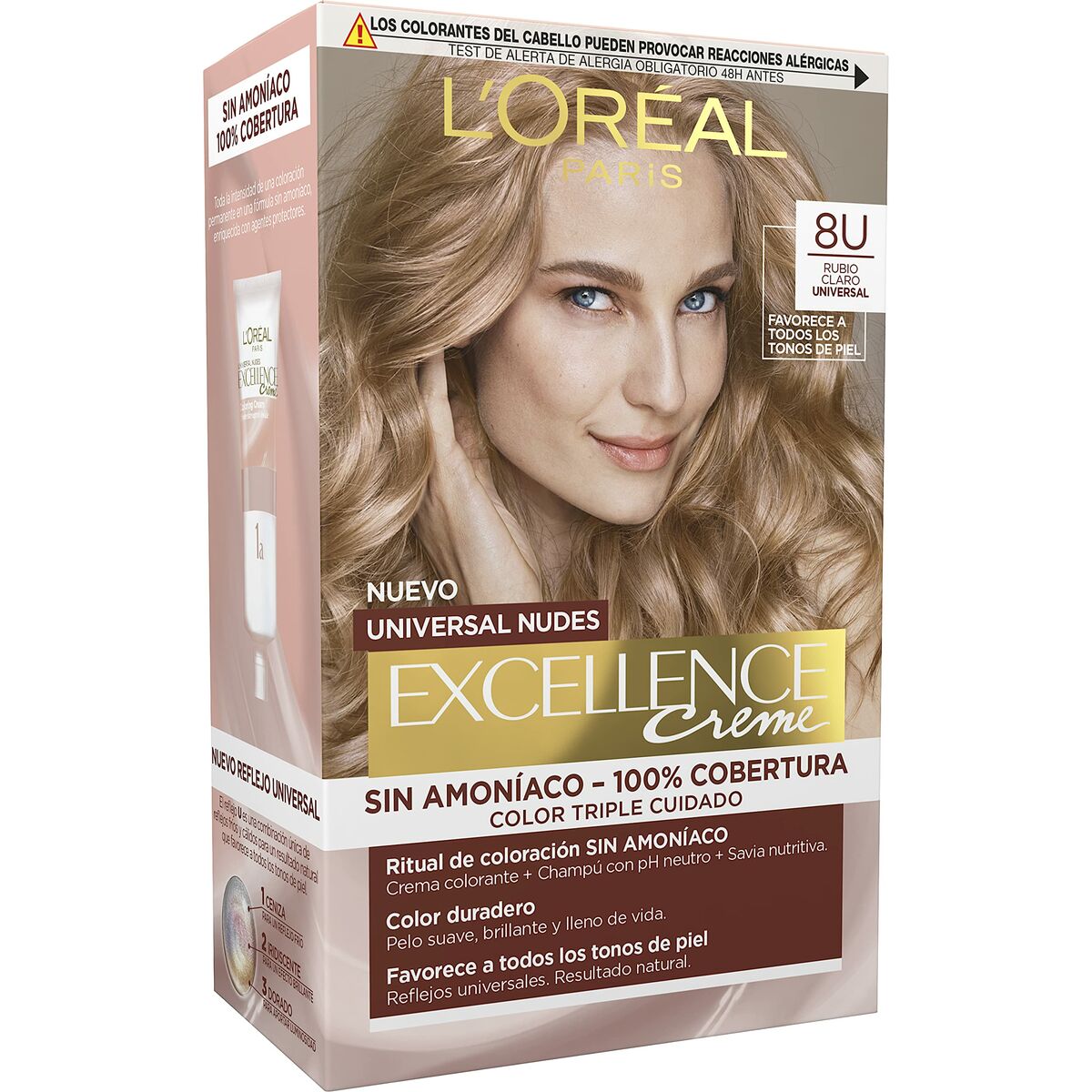 L'ORÉAL PARIS EXCELLENCE NUDES dye #8u-light blonde 5 u