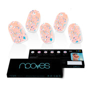 NOOVES GEL NAILS peach galettes premium luxe #metallic 20 u