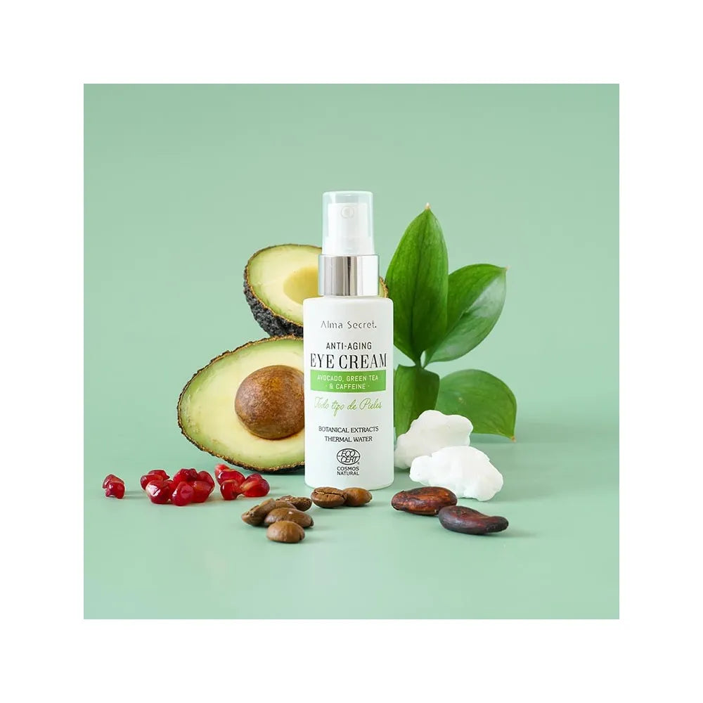 ALMA SECRET Anti-aging EYE CREAM with avocado, green tea &amp; caffeine botanical extracts 30 ml