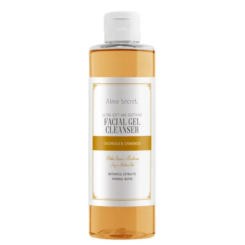 ALMA SECRET FACIAL GEL CLEANSER gentle and calming calendula &amp; chamomile 200 ml