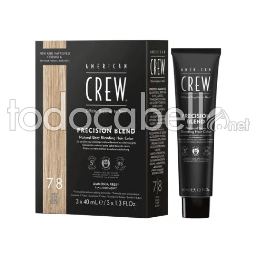 AMERICAN CREW PRECISION BLEND #7-8 light LOT 3 pcs
