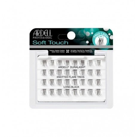 ARDELL LASH TRIOS knotted flares soft touch #long black 32 u