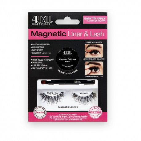 ARDELL MAGNETIC LINER &amp; LASH WISPIES eyelashes + gel liner 3 units