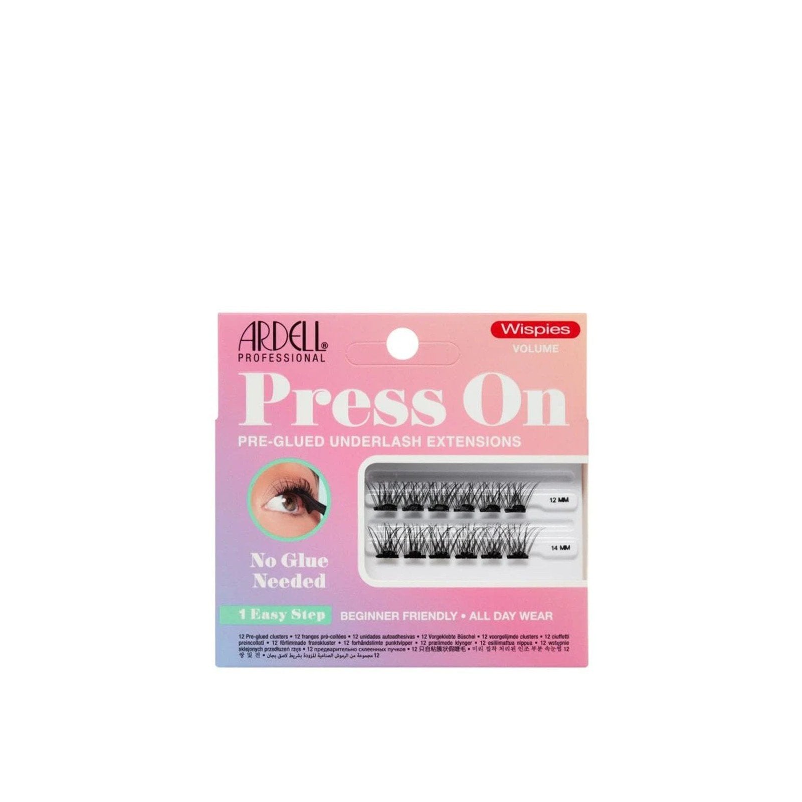 ARDELL PRESS ON pre-glued underlash extensions #naked natural 12 u