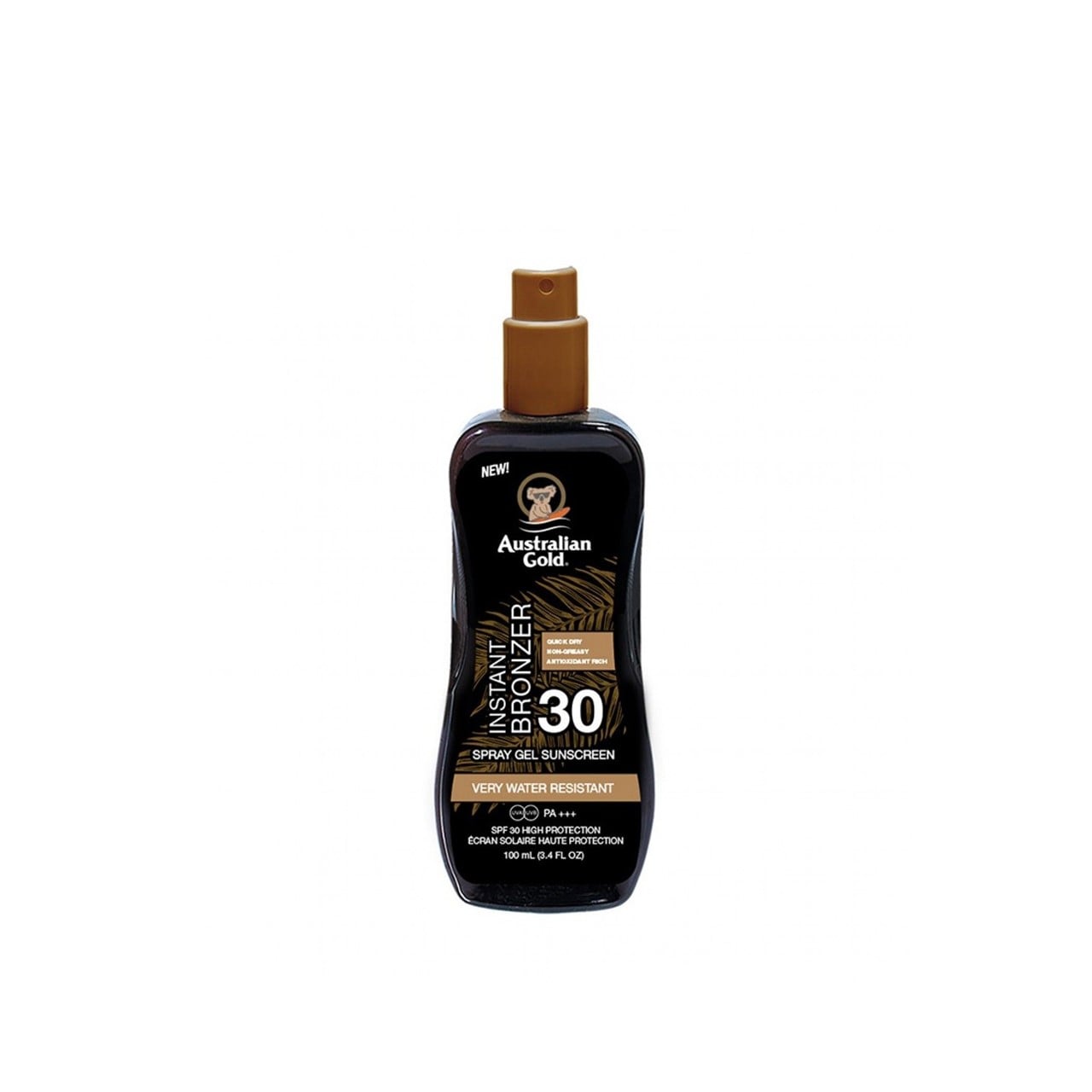 AUSTRALIAN GOLD SUNSCREEN SPF30 spray gel with instant bronzer 100 ml