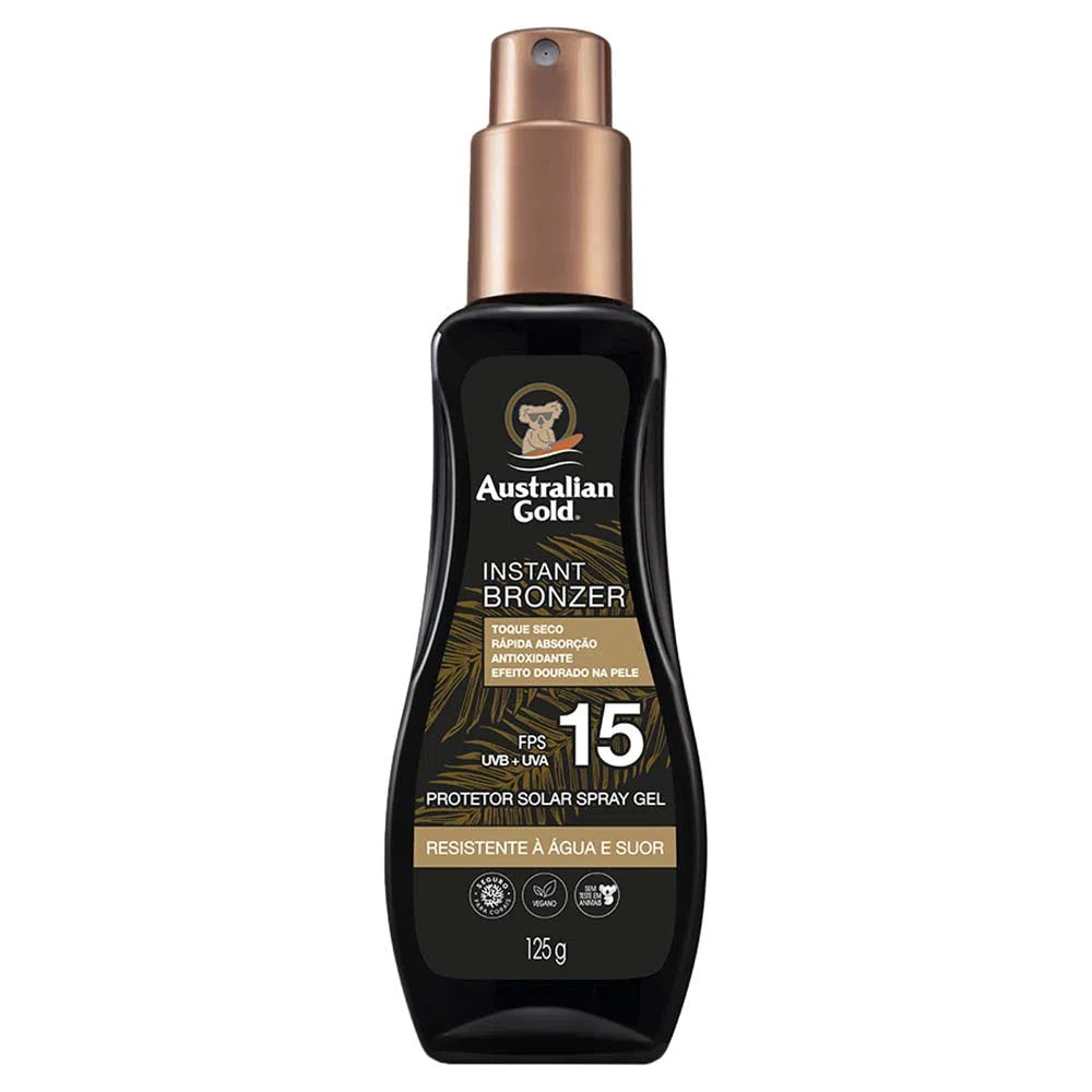AUSTRALIAN GOLD SUNSCREEN SPF50 spray gel with instant bronzer 237 ml