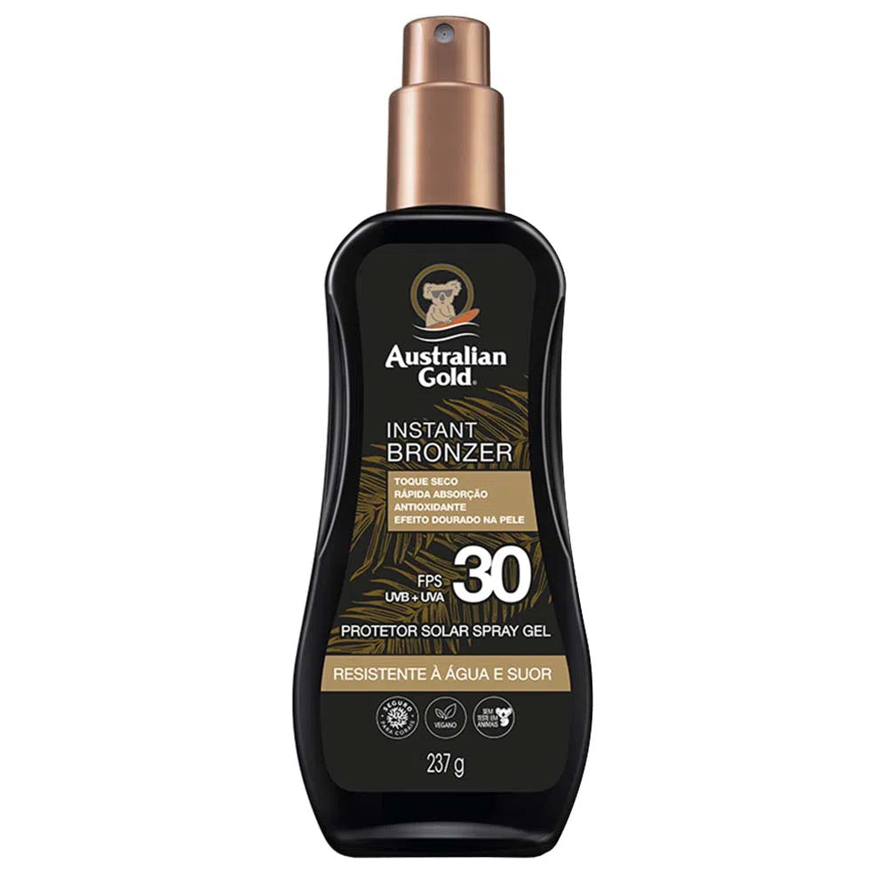 AUSTRALIAN GOLD SUNSCREEN SPF50 spray gel with instant bronzer 237 ml