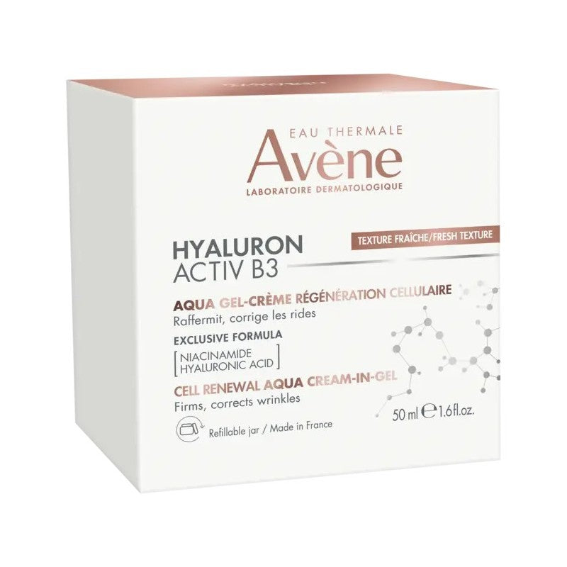 AVÈNE HYALURON ACTIV B3 AQUA GEL - CREAM + MICELLAR WATER + SERUM SET 3 pcs